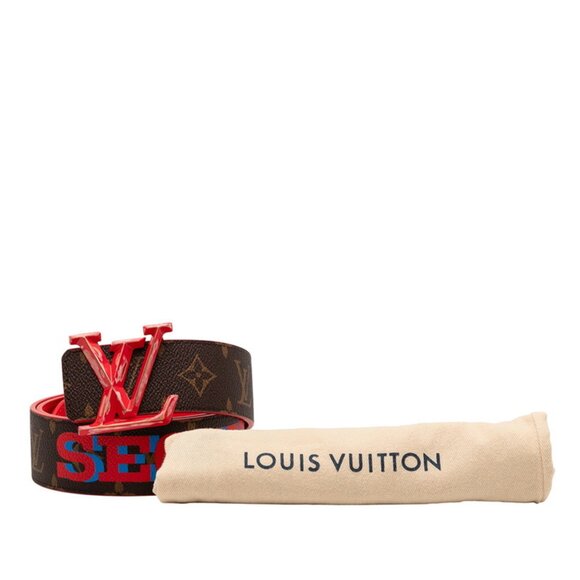 Louis Vuitton x Virgil Abloh Monogram Pyramid Ceinture Initial Belt, Size 85/...